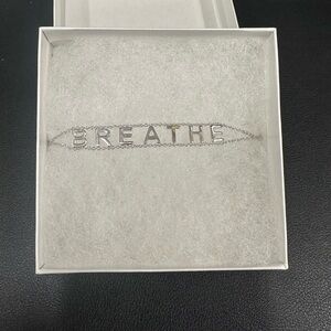 Silver 'BREATHE' Bracelet